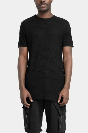 Jacquard knit scar T-Shirt