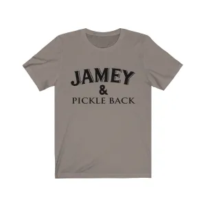 Jamey and Pickle Back Unisex Jersey Short Sleeve Tee