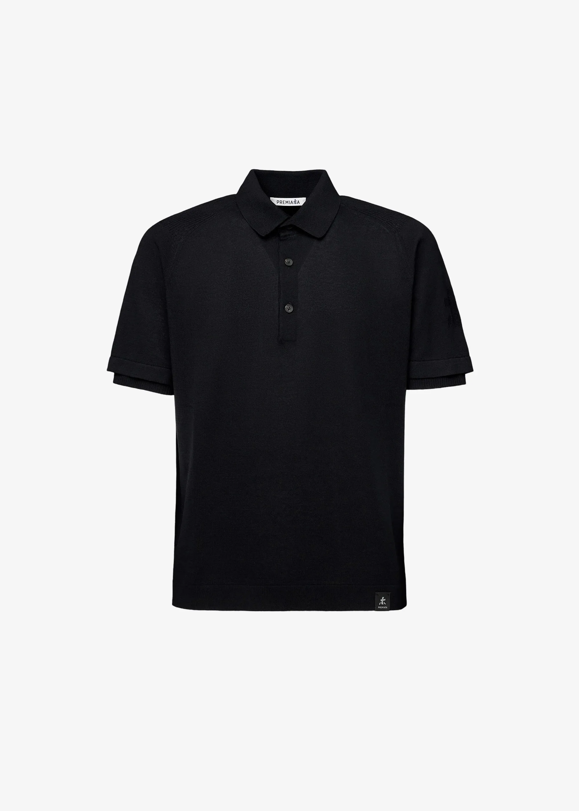 Jersey in FrescoFine with Side Slits and Black Lineated Buttons