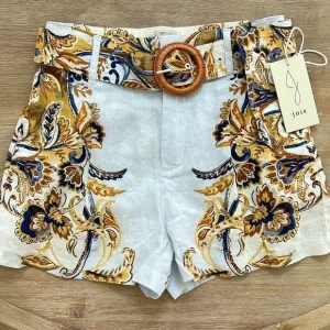 Joie 100% linen brocade shorts small x-large