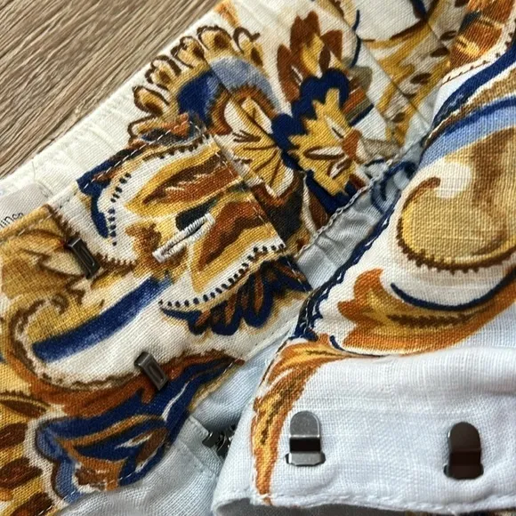 Joie 100% linen brocade shorts small x-large