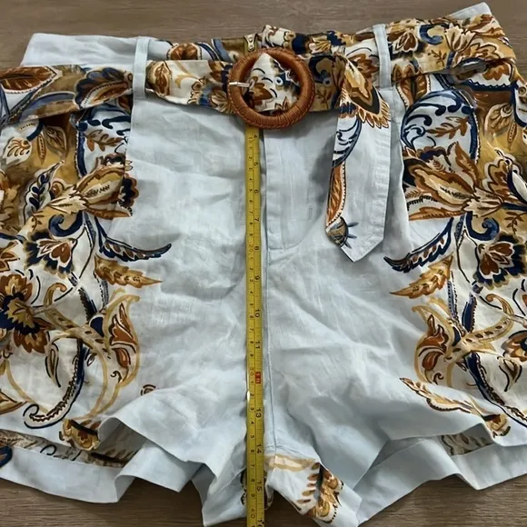 Joie 100% linen brocade shorts small x-large