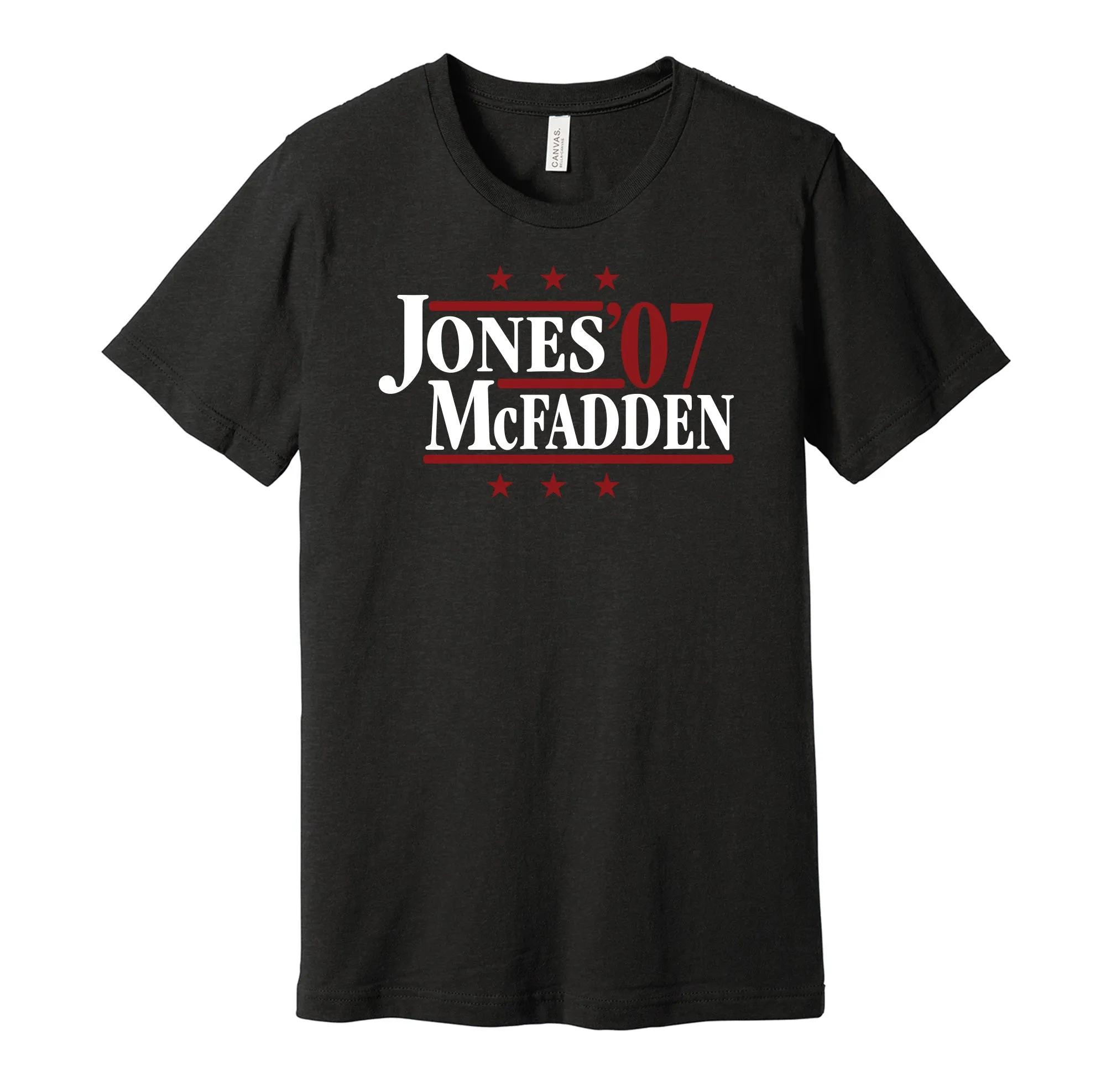 Jones & McFadden '07 - Arkansas Football Political Campaign Parody T-Shirt - Hyper Than Hype Shirts