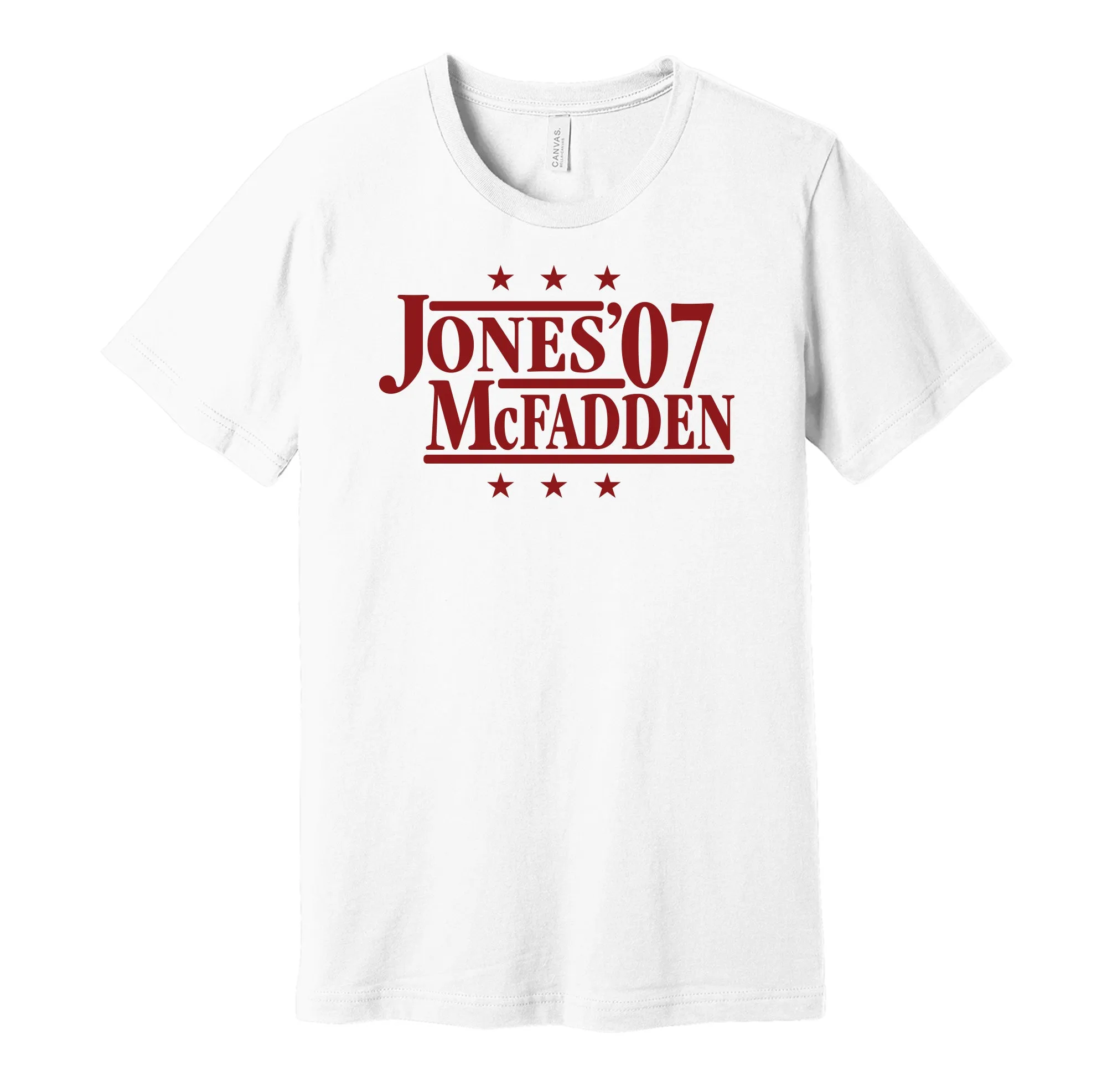 Jones & McFadden '07 - Arkansas Football Political Campaign Parody T-Shirt - Hyper Than Hype Shirts