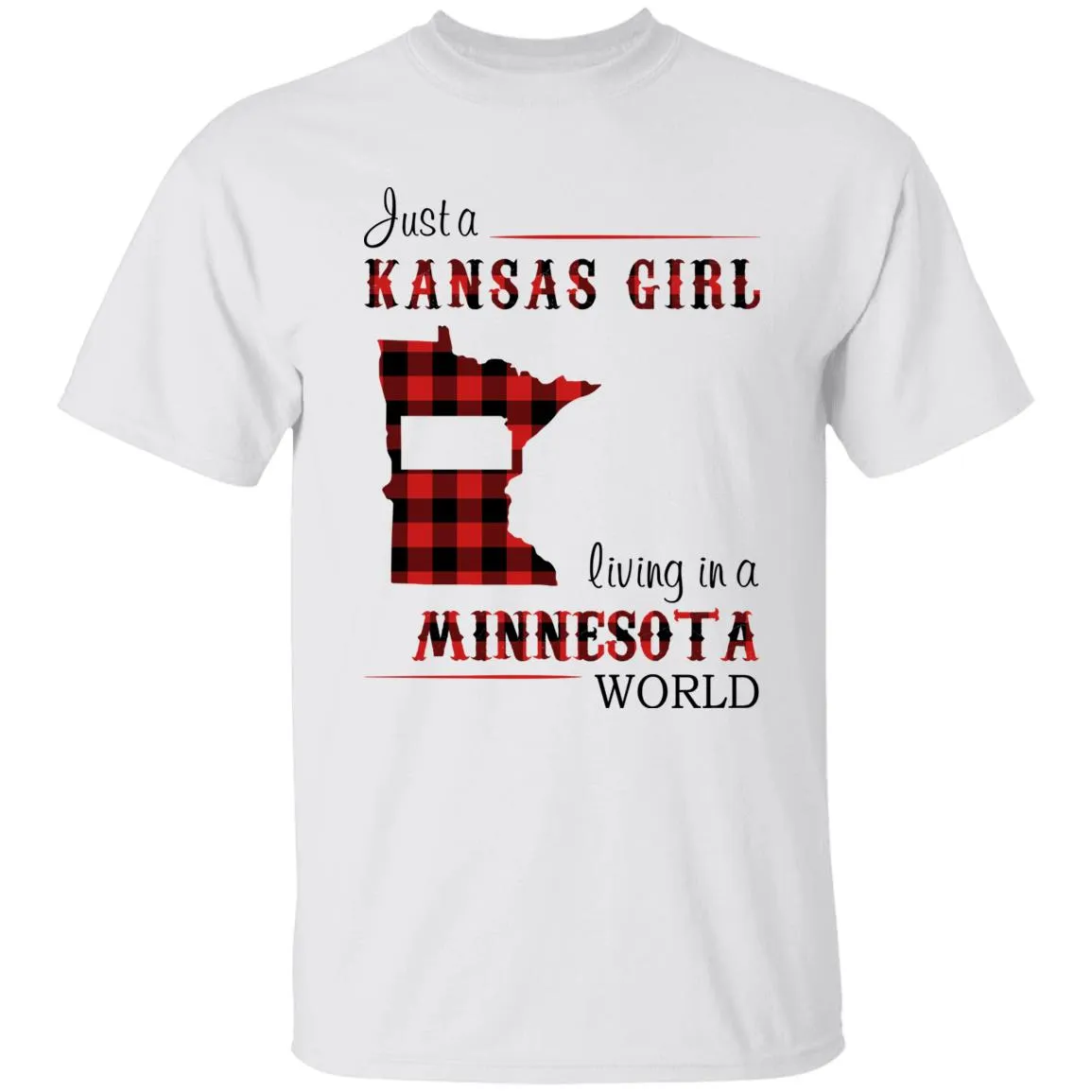 Just A Kansas Girl Living In A Minnesota World T-shirt
