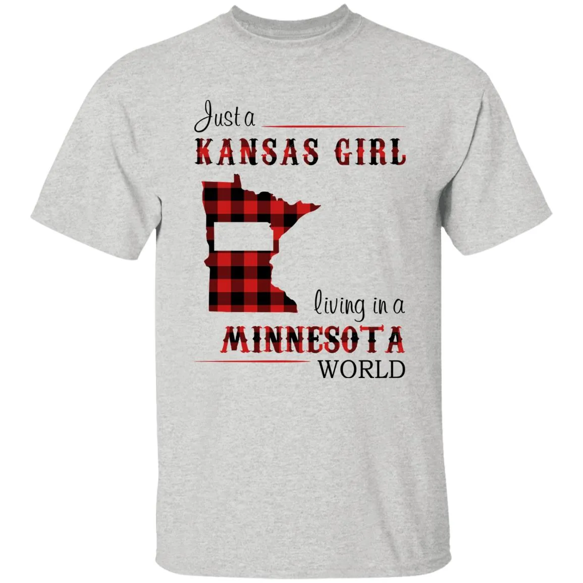 Just A Kansas Girl Living In A Minnesota World T-shirt