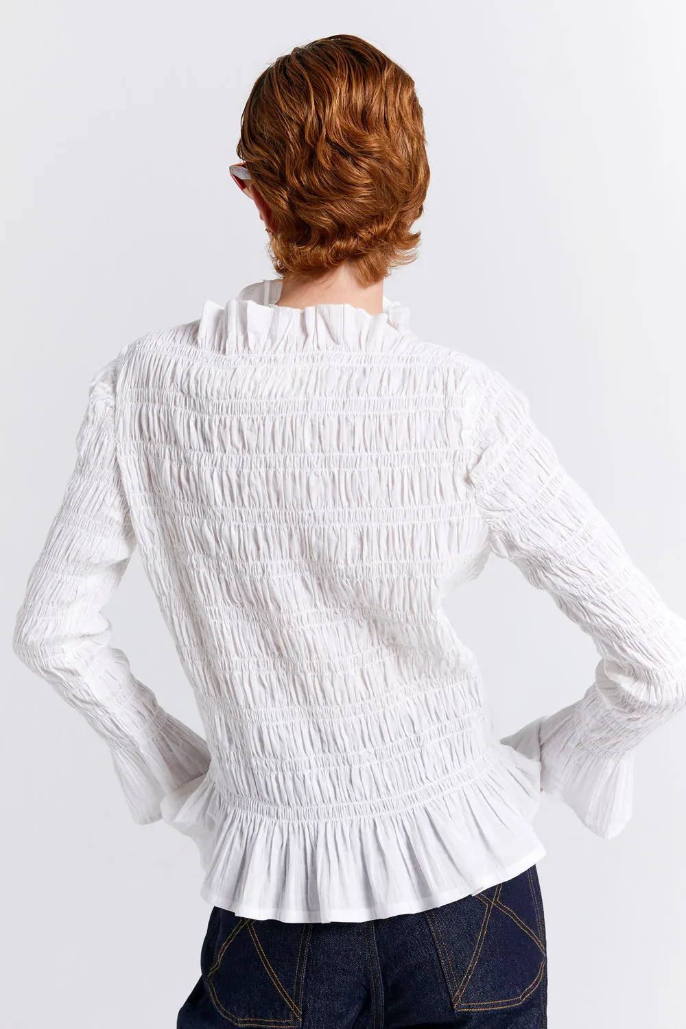 Keiko Organic Cotton Top Off-White