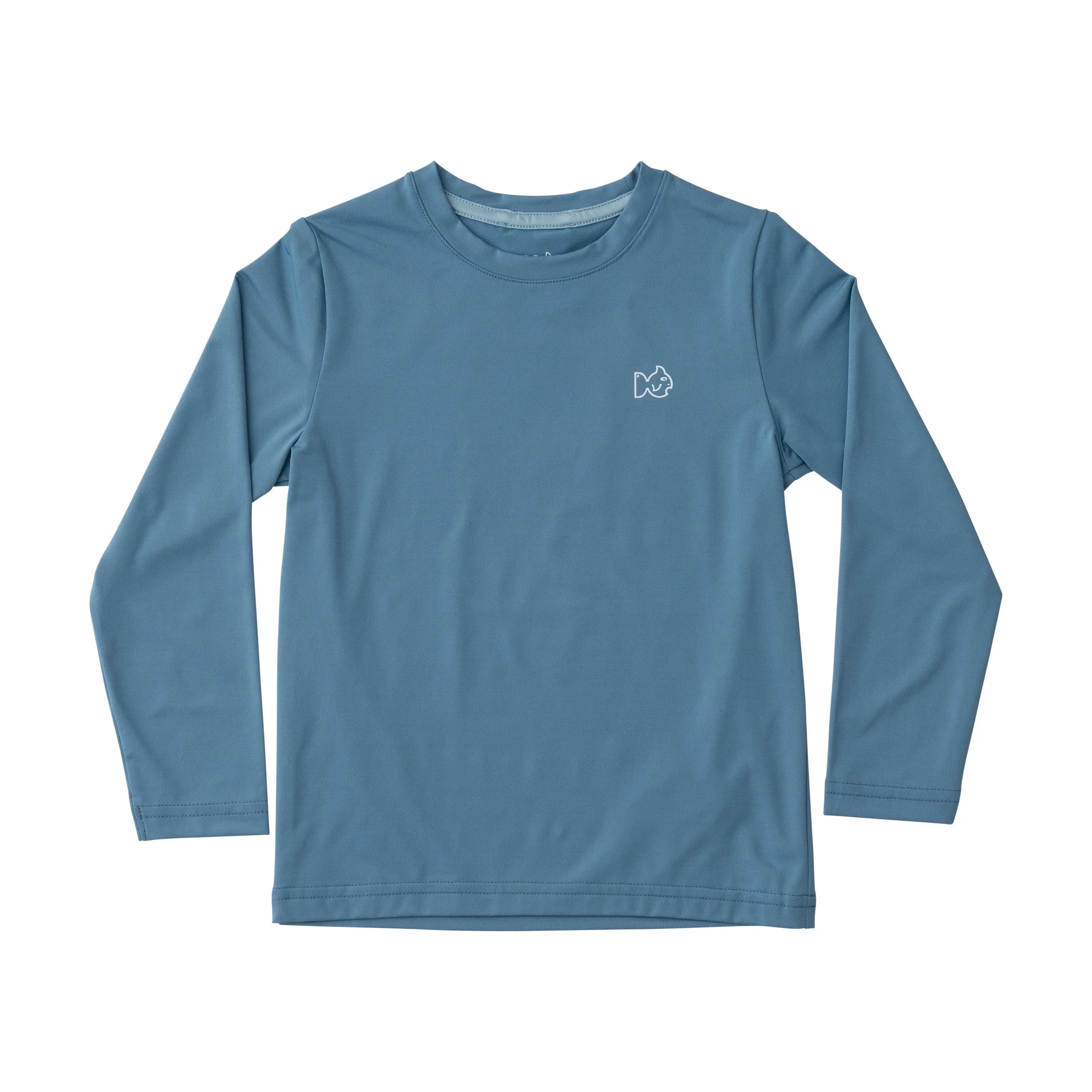 Kids Pro Performance Long Sleeve Fishing T-shirt in Provincial Blue Pier Fishing