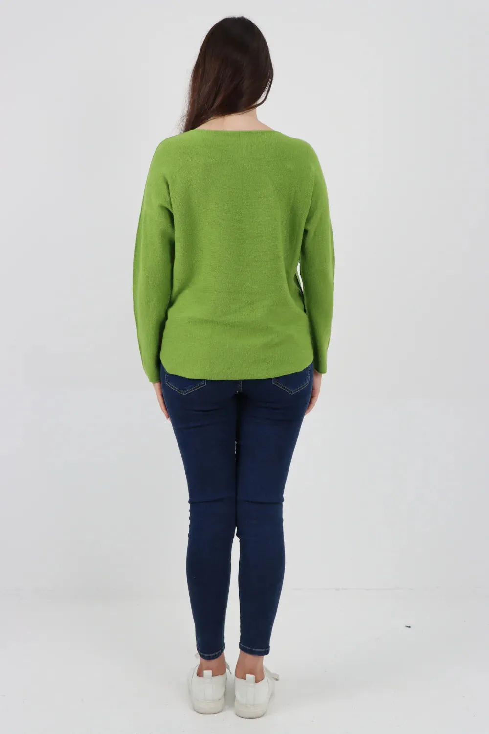 Knitted Jumper Round Neck Basic Sweater Top