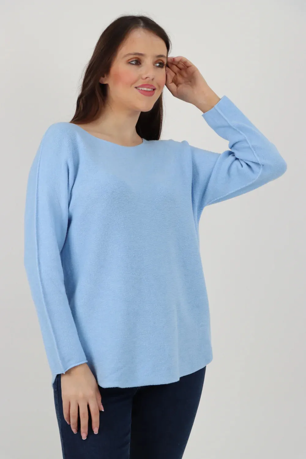 Knitted Jumper Round Neck Basic Sweater Top