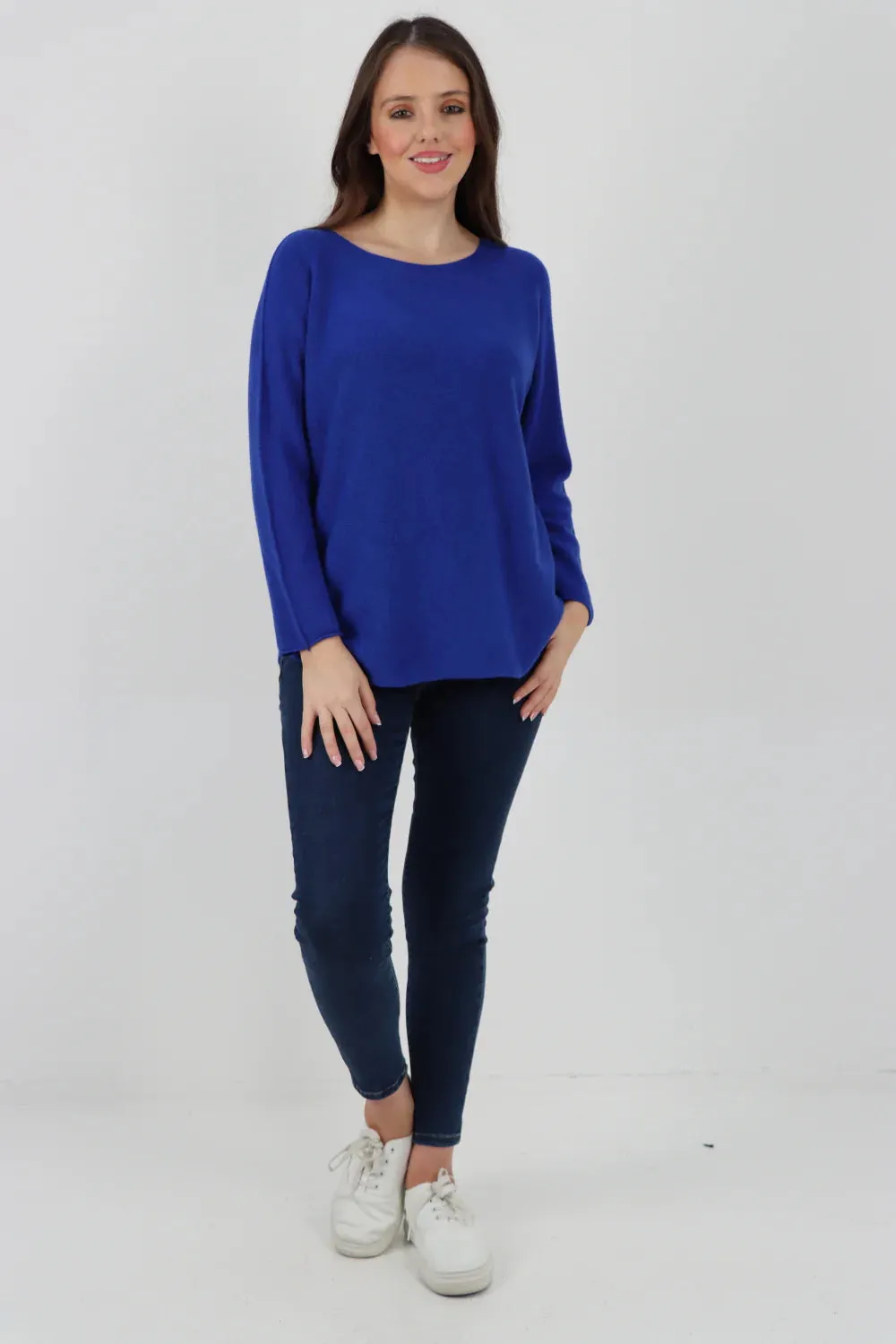 Knitted Jumper Round Neck Basic Sweater Top