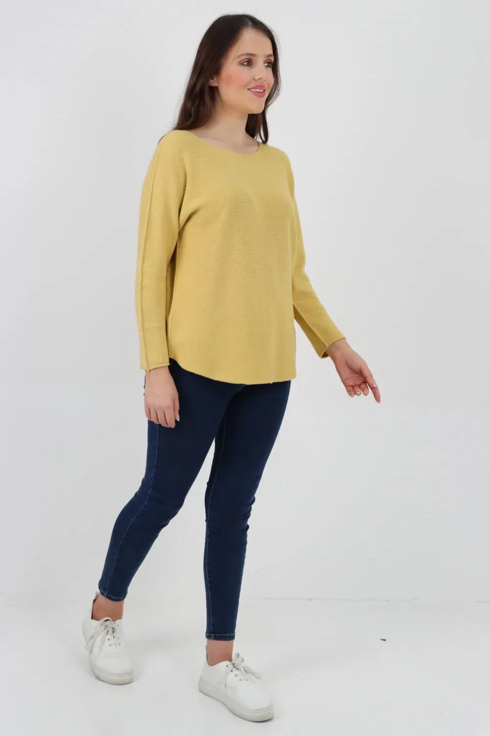 Knitted Jumper Round Neck Basic Sweater Top