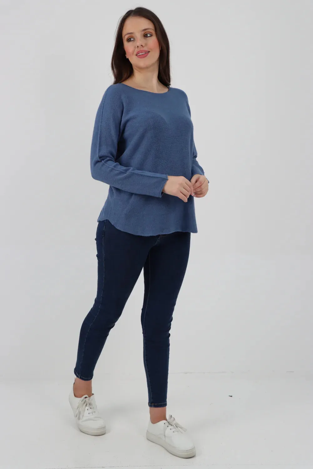 Knitted Jumper Round Neck Basic Sweater Top