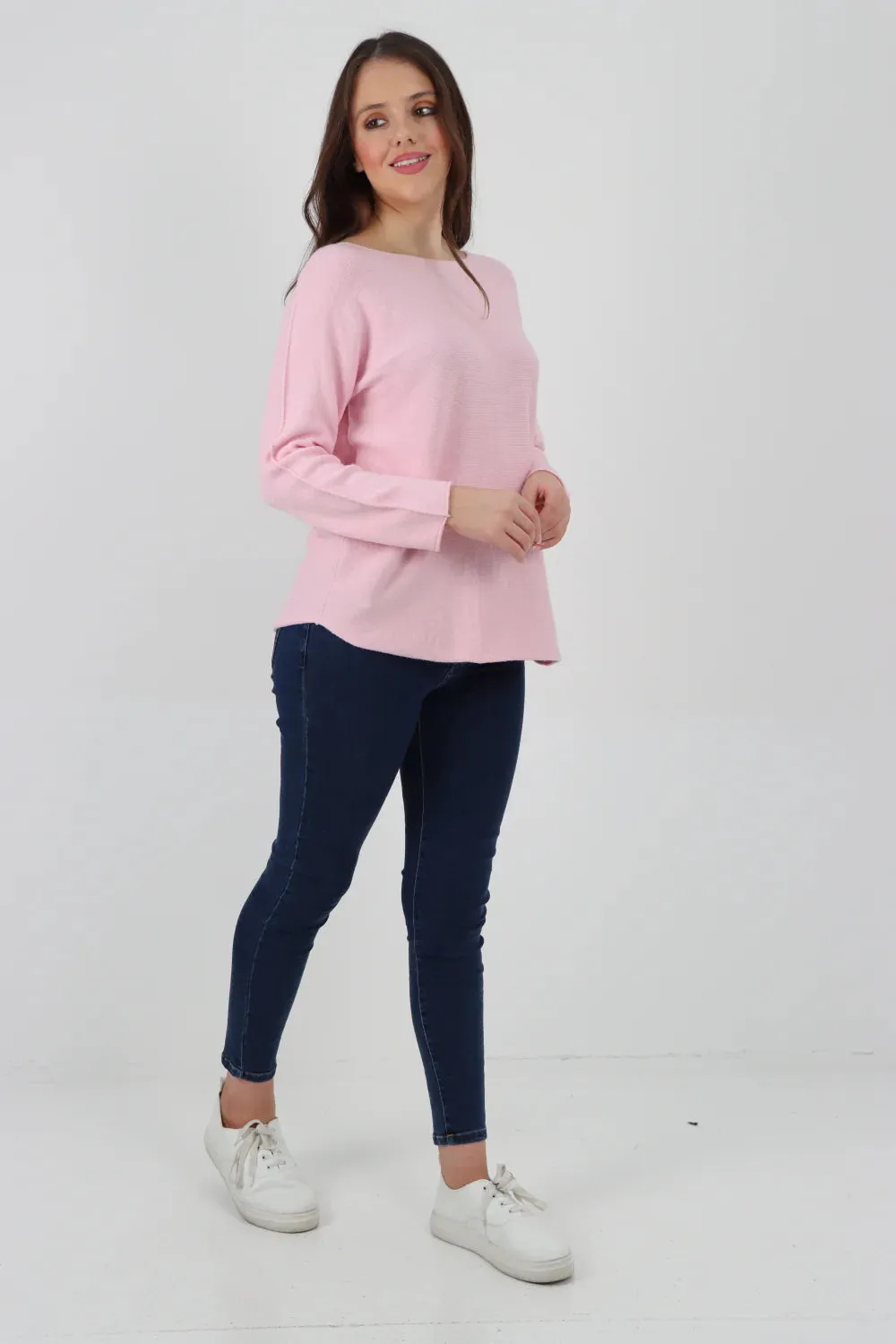 Knitted Jumper Round Neck Basic Sweater Top