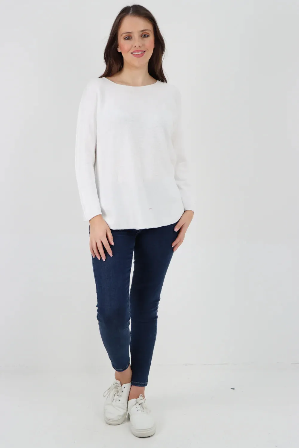 Knitted Jumper Round Neck Basic Sweater Top
