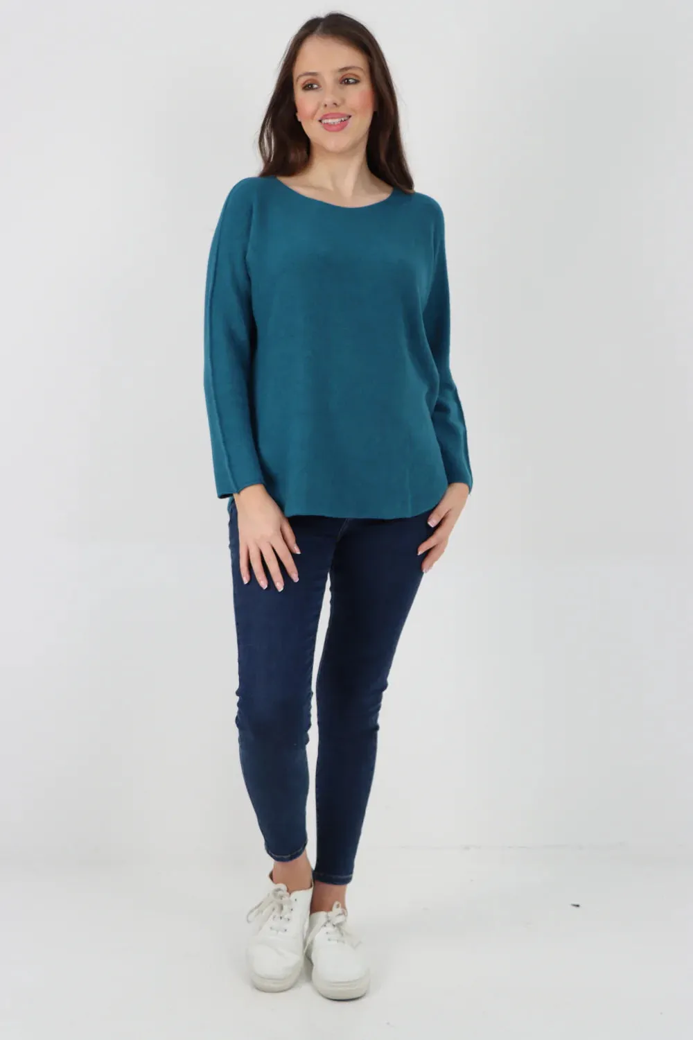 Knitted Jumper Round Neck Basic Sweater Top