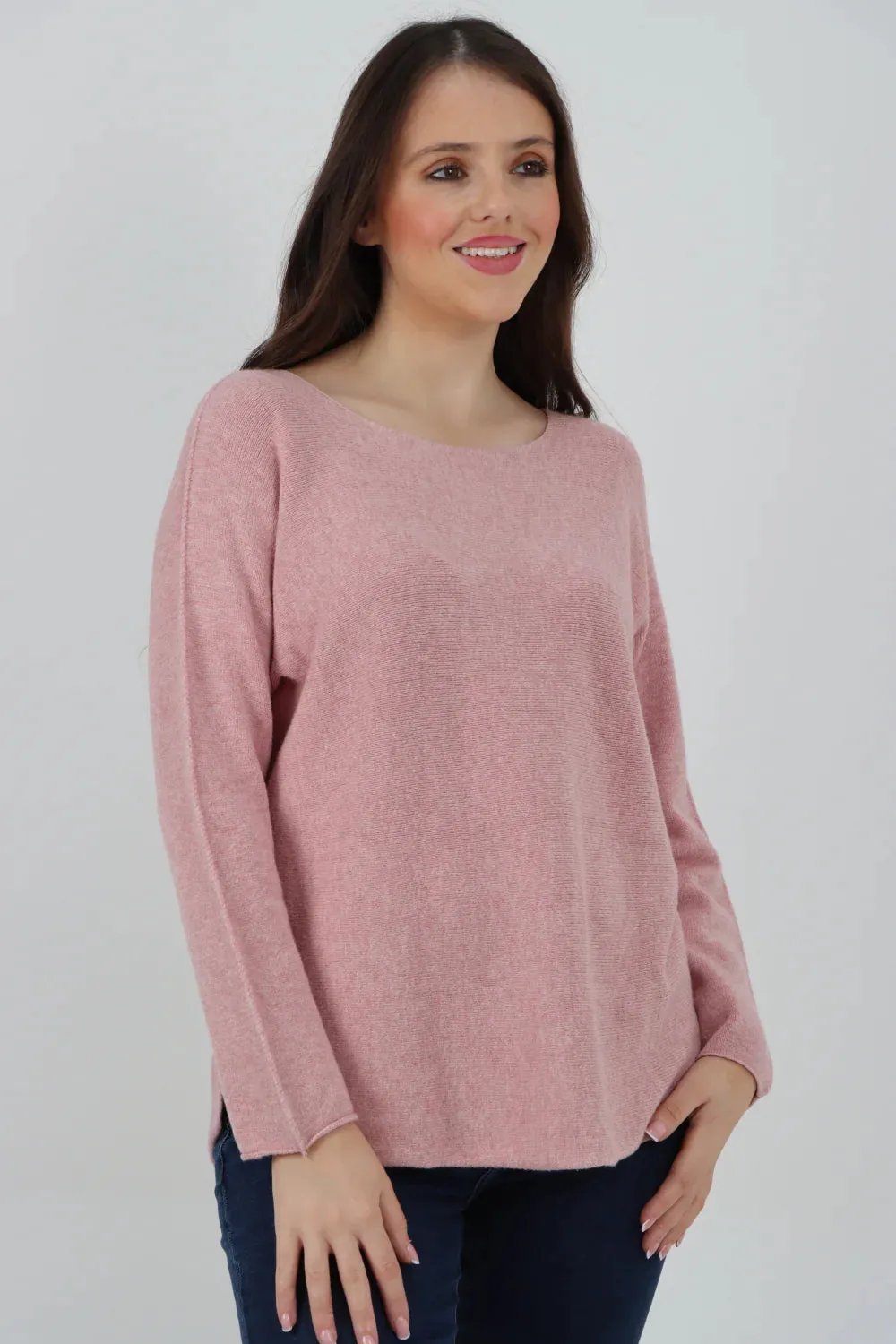 Knitted Jumper Round Neck Basic Sweater Top