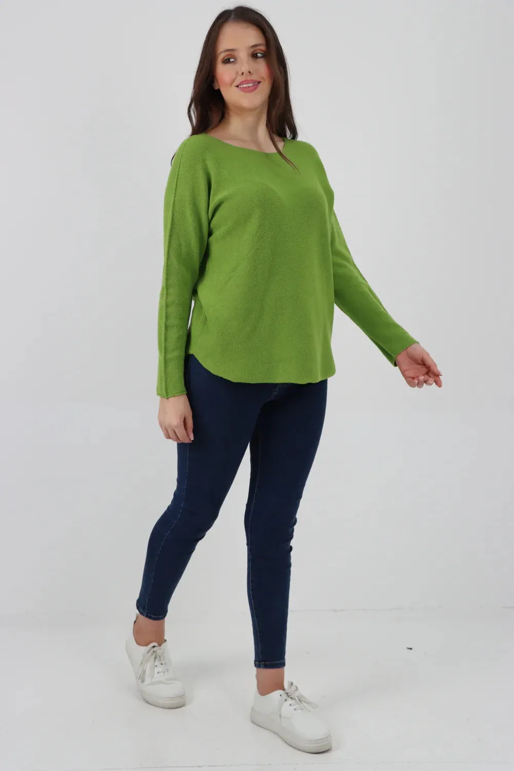 Knitted Jumper Round Neck Basic Sweater Top