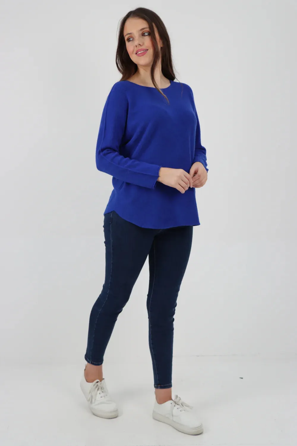 Knitted Jumper Round Neck Basic Sweater Top