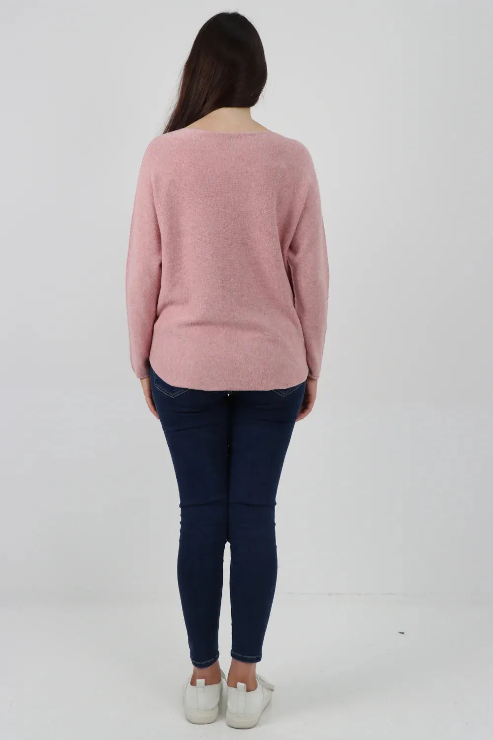 Knitted Jumper Round Neck Basic Sweater Top