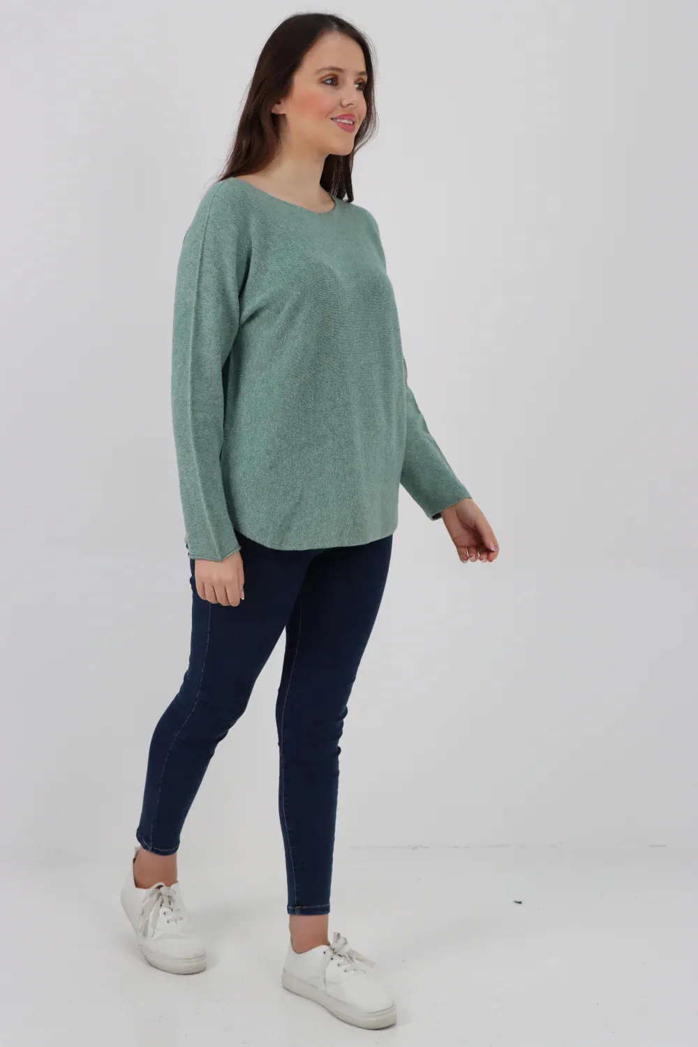 Knitted Jumper Round Neck Basic Sweater Top