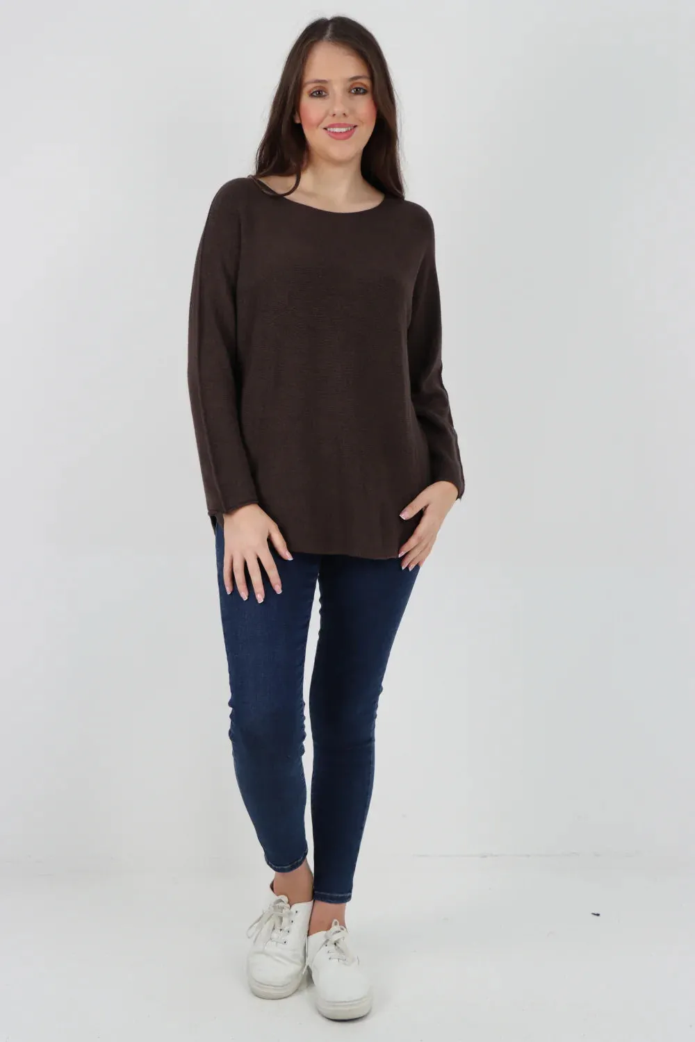 Knitted Jumper Round Neck Basic Sweater Top