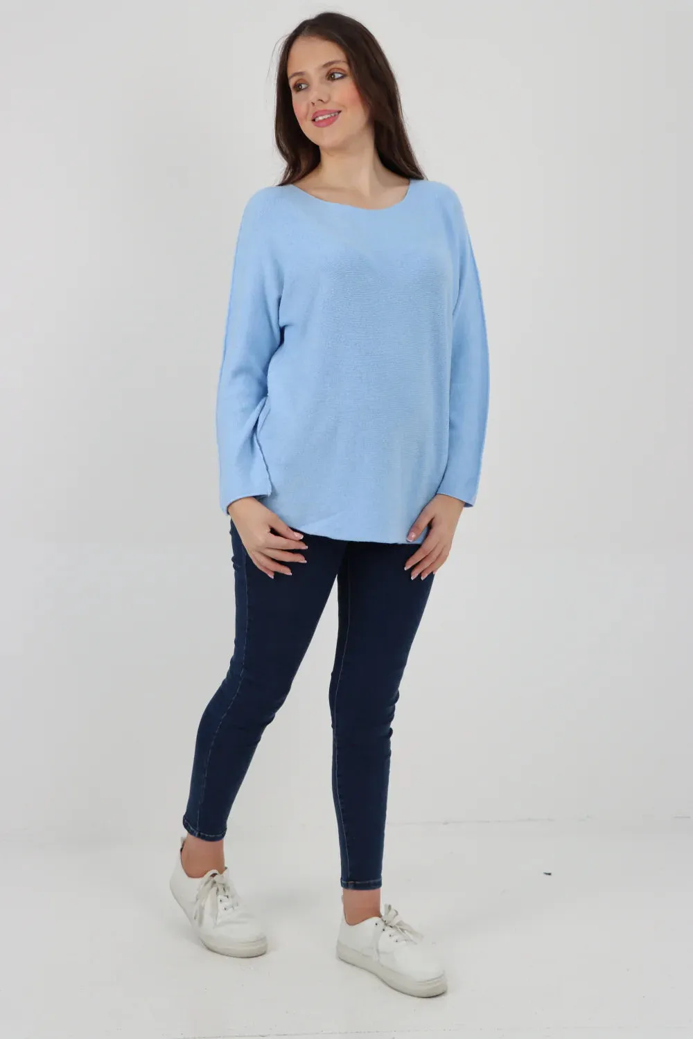 Knitted Jumper Round Neck Basic Sweater Top