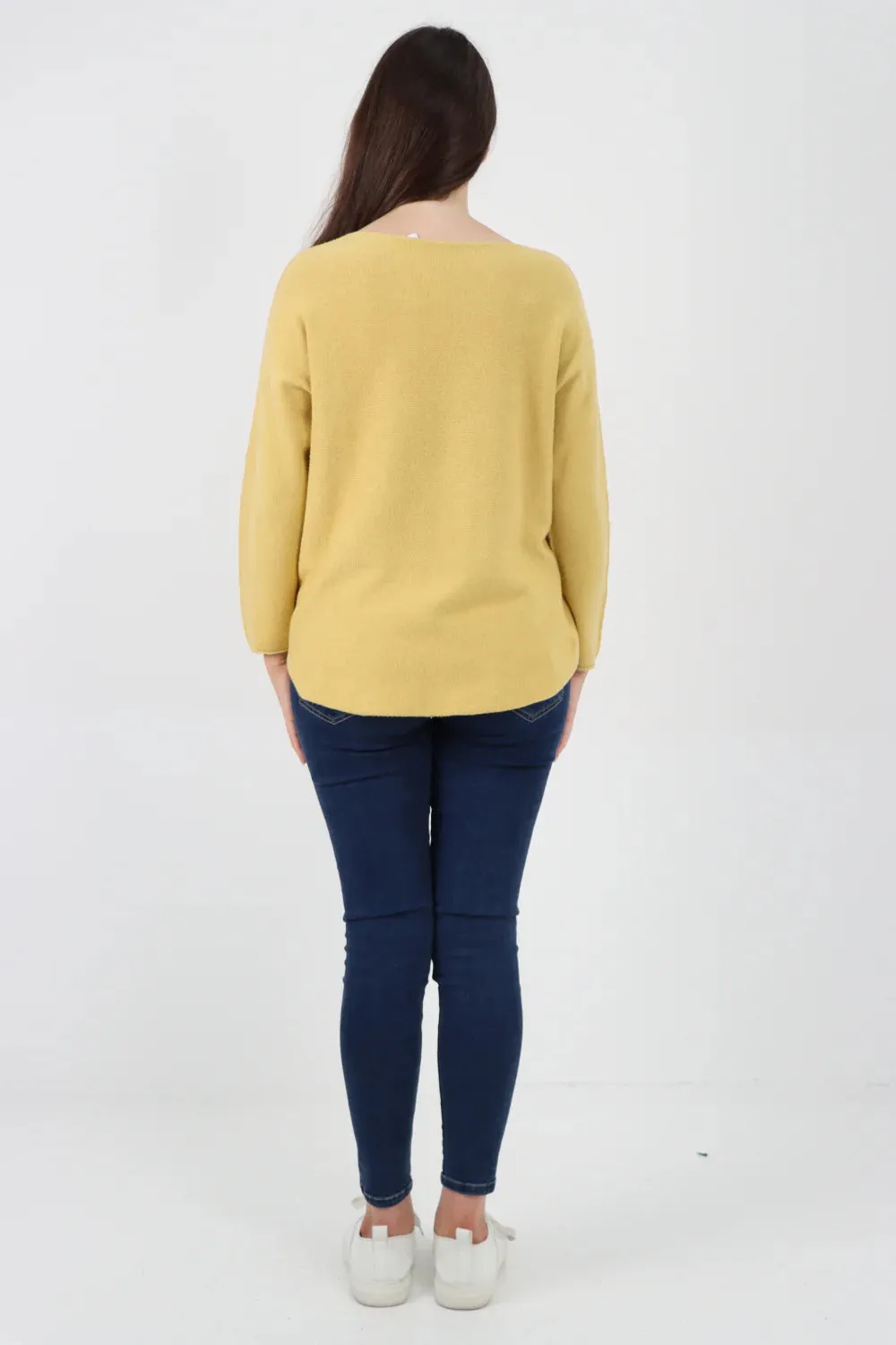 Knitted Jumper Round Neck Basic Sweater Top