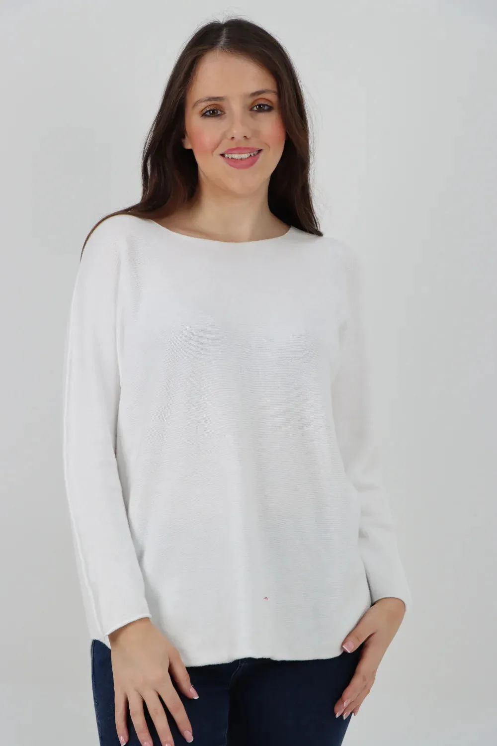 Knitted Jumper Round Neck Basic Sweater Top