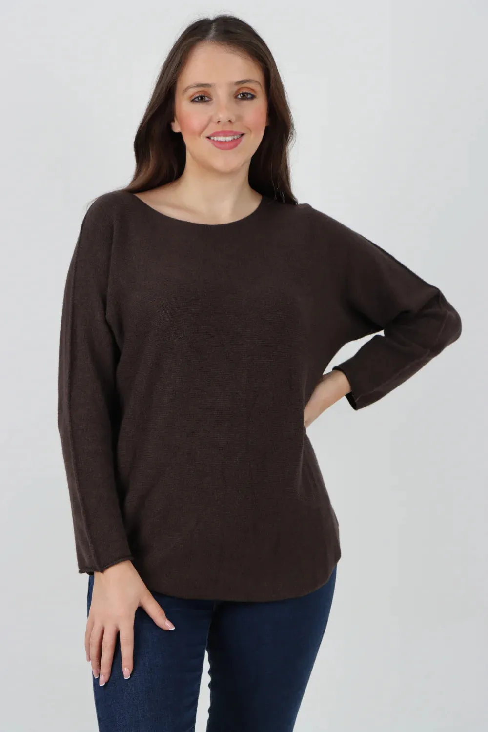 Knitted Jumper Round Neck Basic Sweater Top