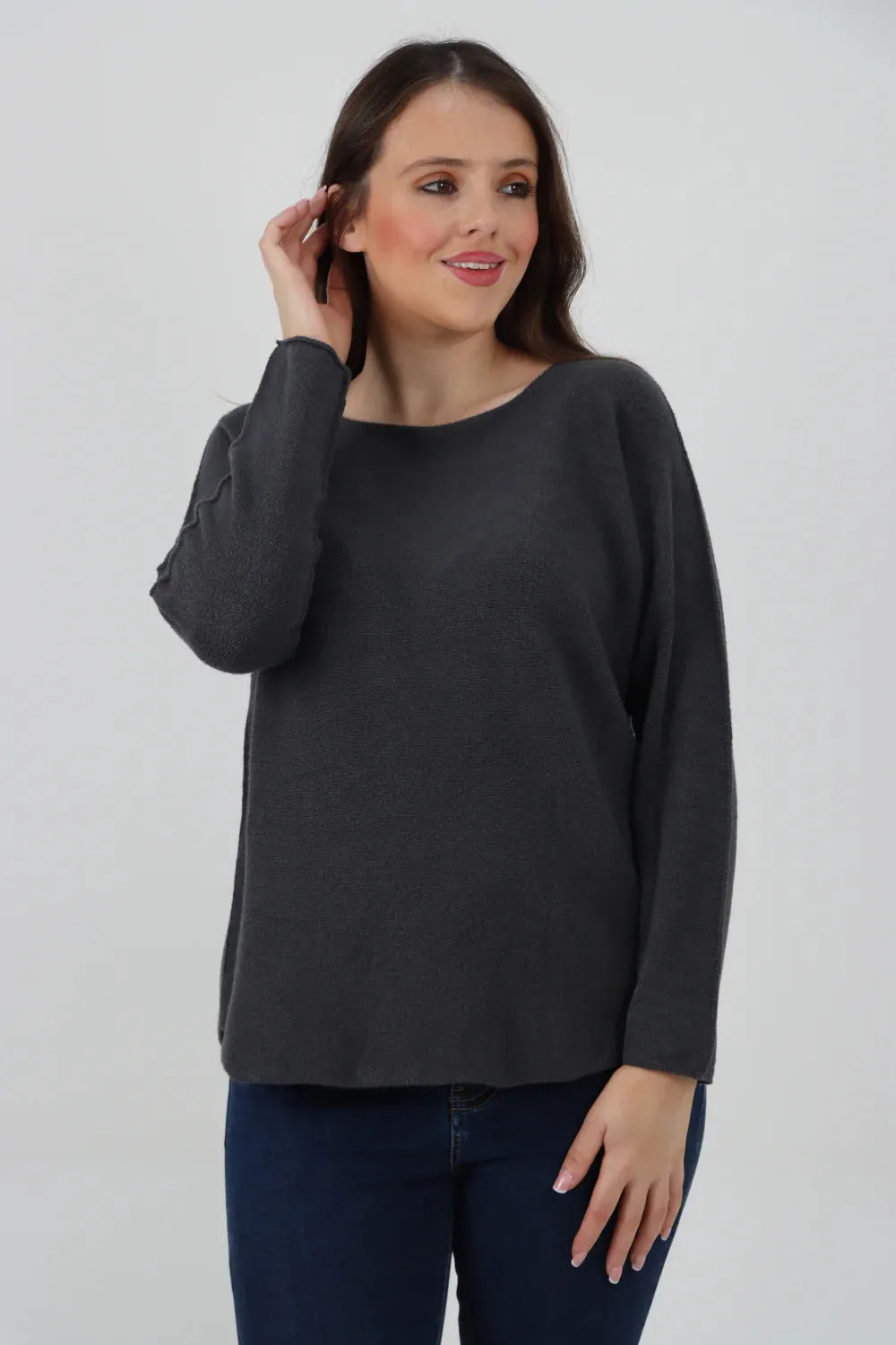 Knitted Jumper Round Neck Basic Sweater Top