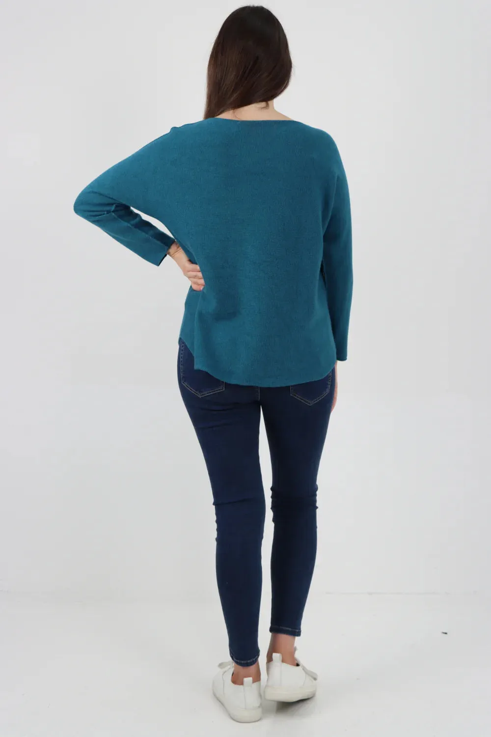 Knitted Jumper Round Neck Basic Sweater Top