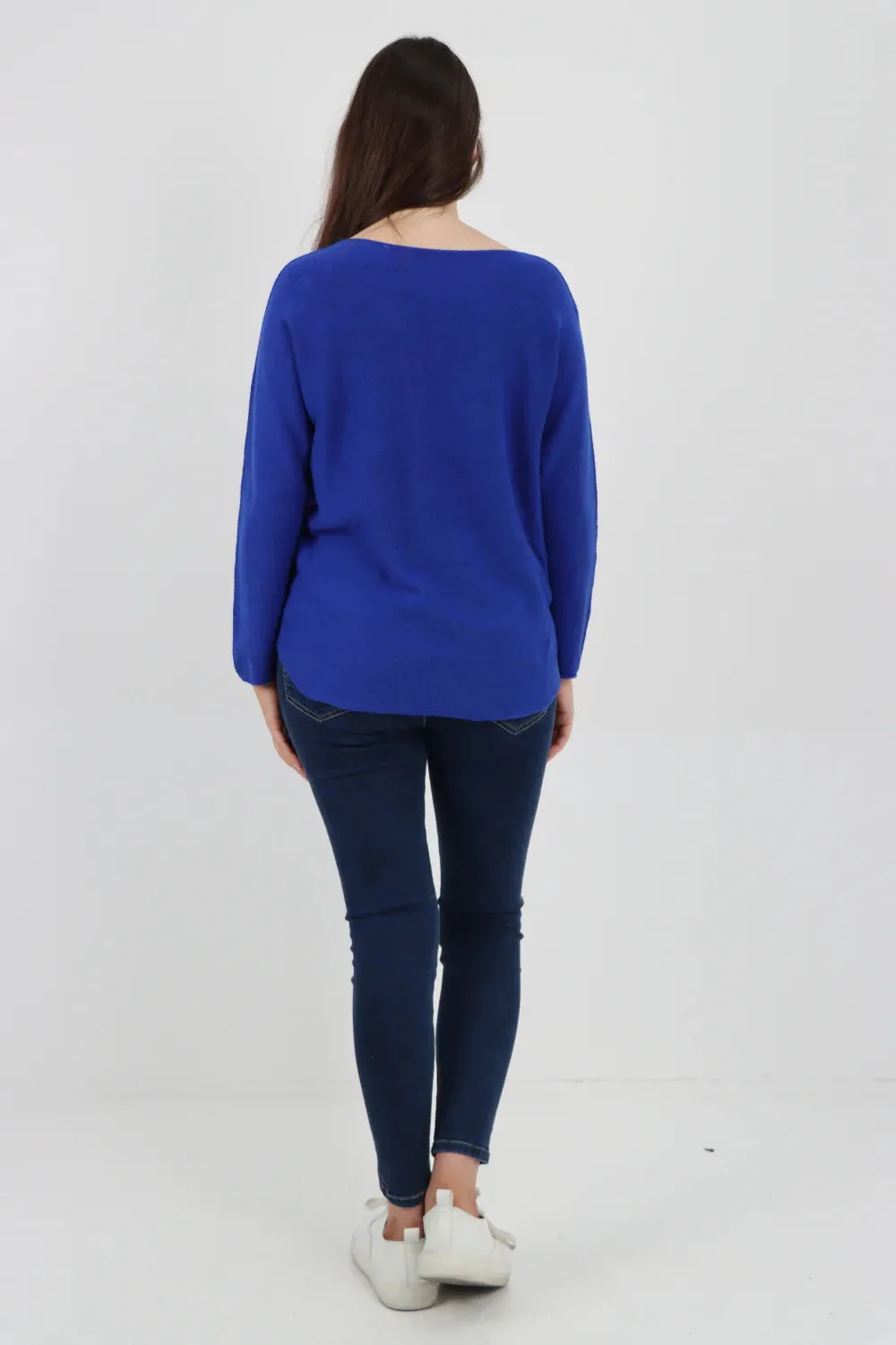 Knitted Jumper Round Neck Basic Sweater Top