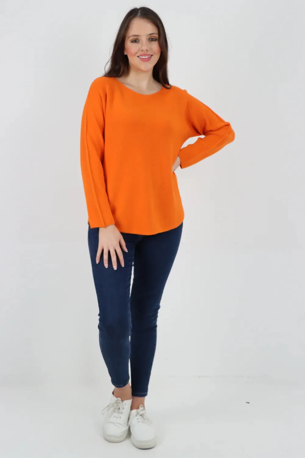 Knitted Jumper Round Neck Basic Sweater Top