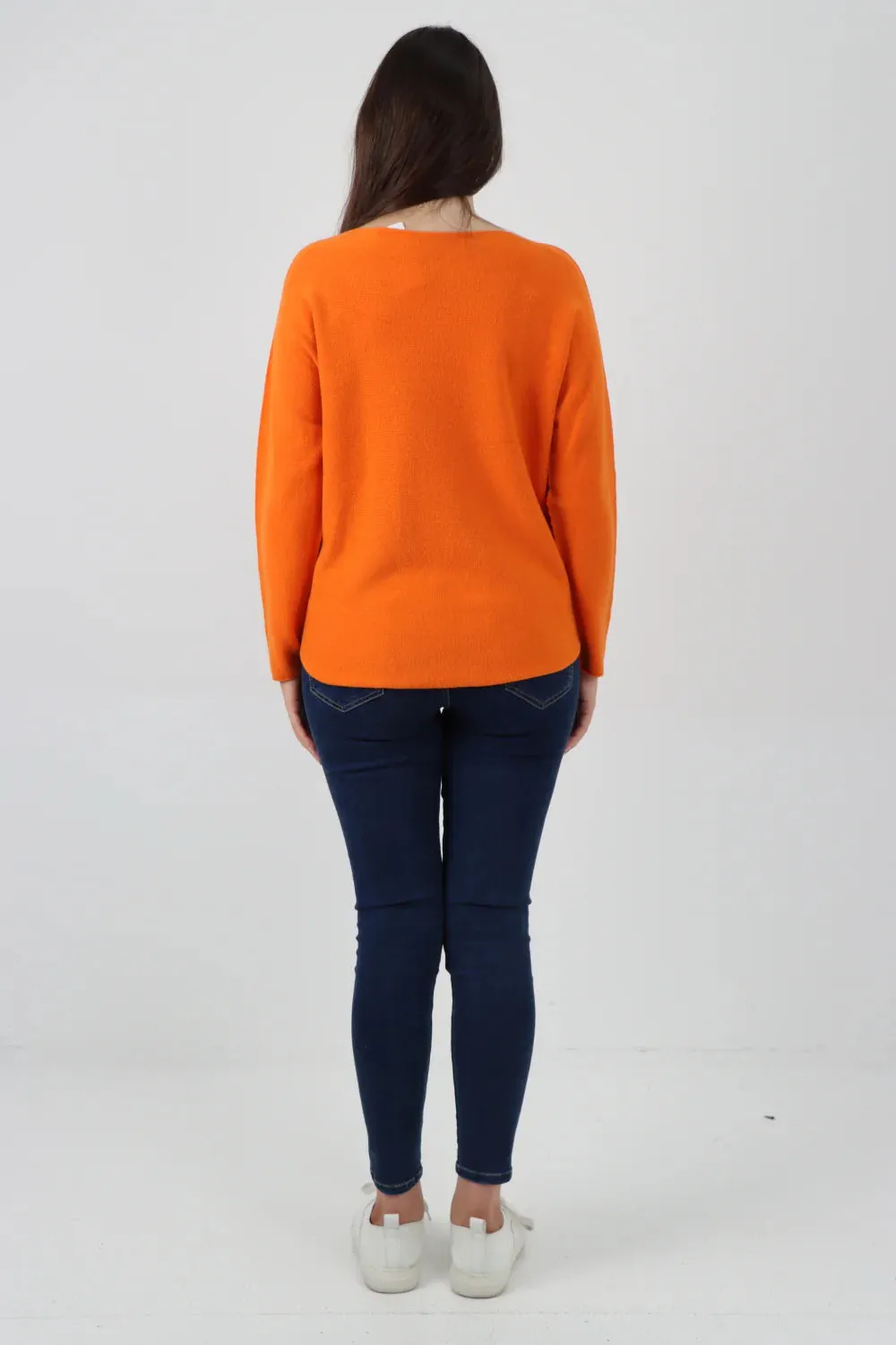 Knitted Jumper Round Neck Basic Sweater Top