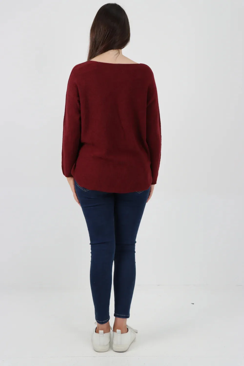 Knitted Jumper Round Neck Basic Sweater Top