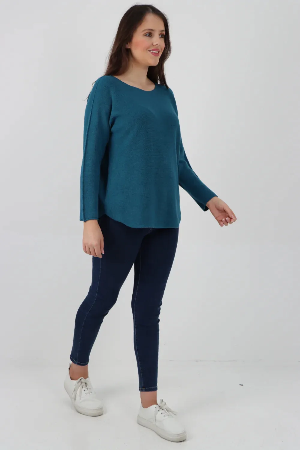 Knitted Jumper Round Neck Basic Sweater Top