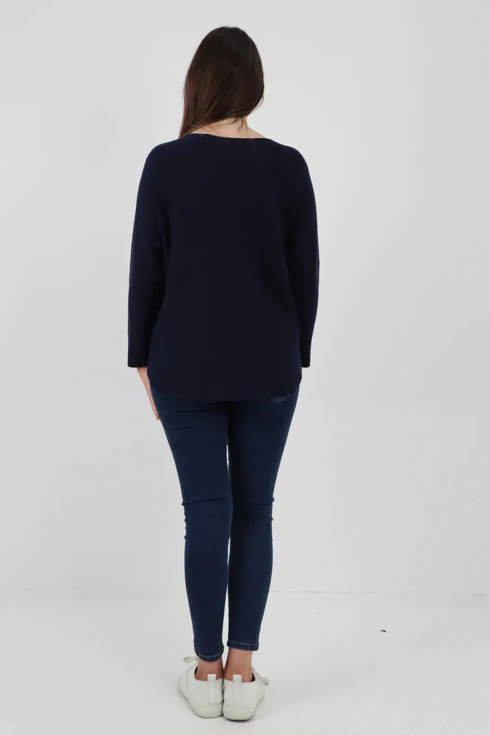 Knitted Jumper Round Neck Basic Sweater Top