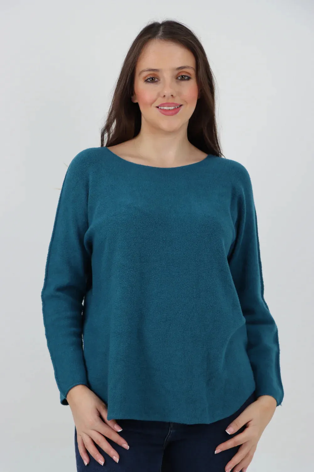 Knitted Jumper Round Neck Basic Sweater Top