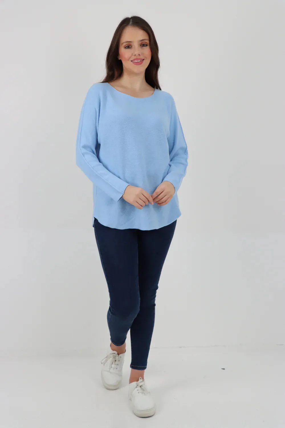 Knitted Jumper Round Neck Basic Sweater Top