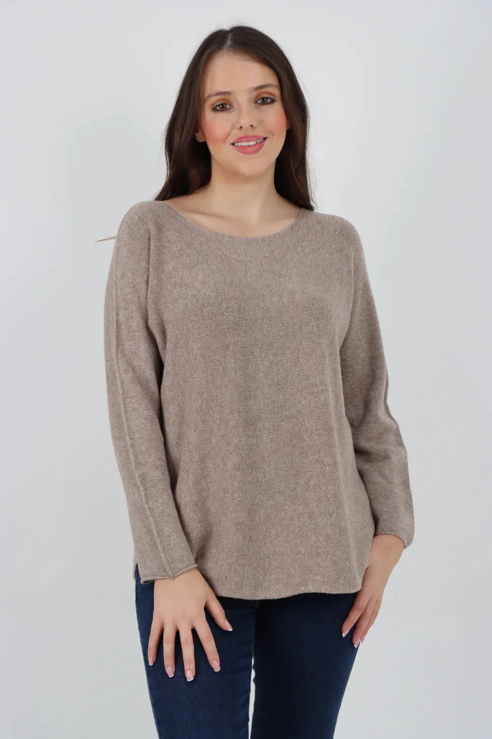Knitted Jumper Round Neck Basic Sweater Top