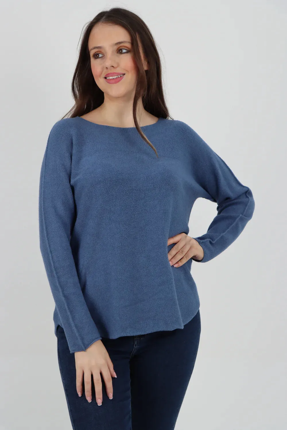 Knitted Jumper Round Neck Basic Sweater Top