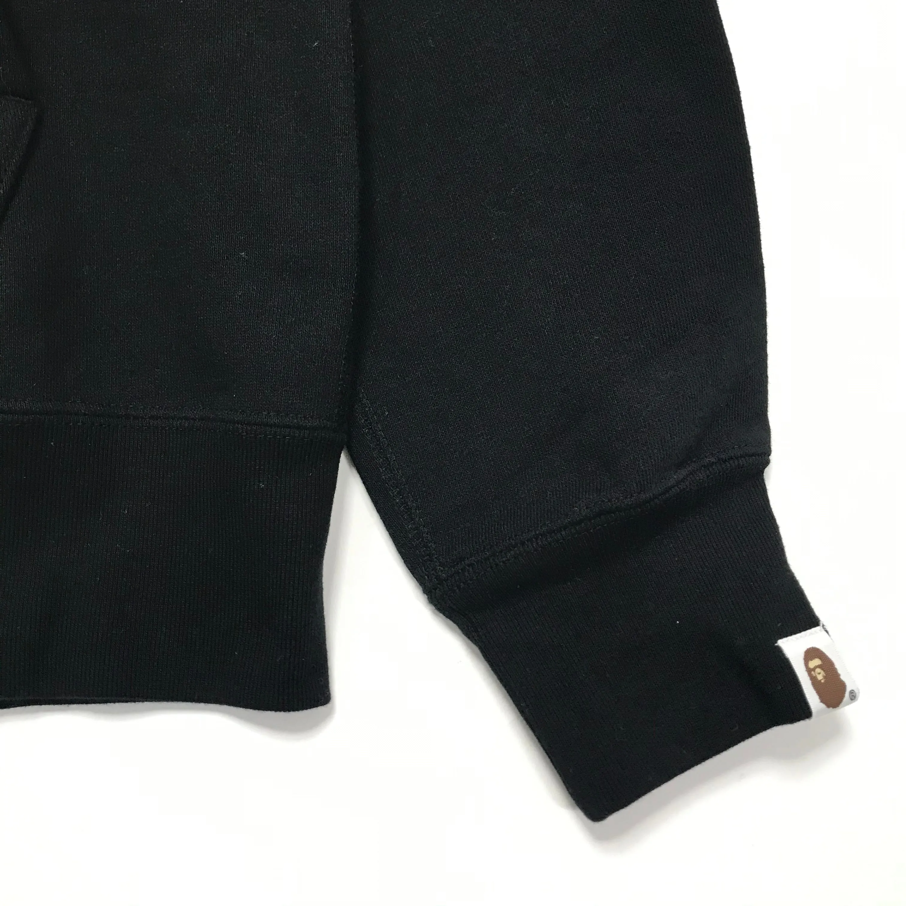 [L] DS! A Bathing Ape Bape Black Out WGM Full Zip Shark Hoodie
