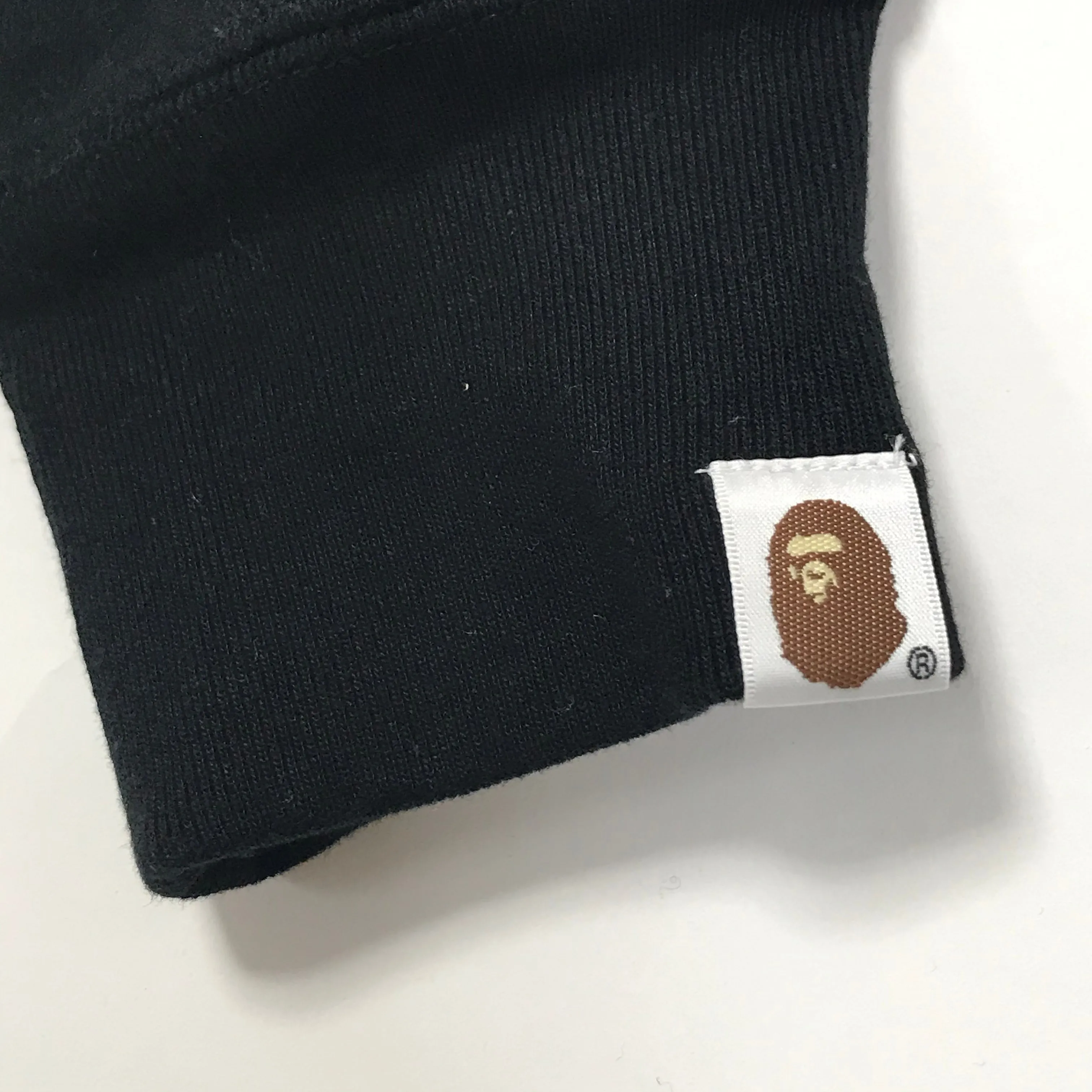 [L] DS! A Bathing Ape Bape Black Out WGM Full Zip Shark Hoodie