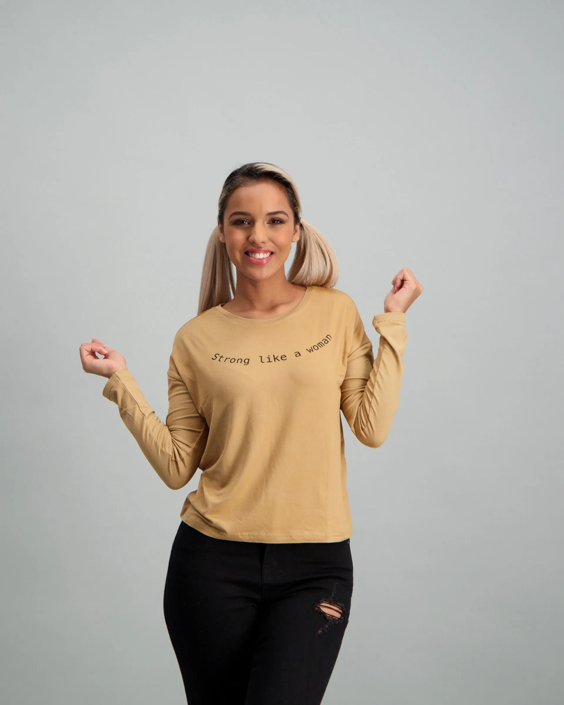 Ladies-Strong Like A Woman Graphic T-Shirt