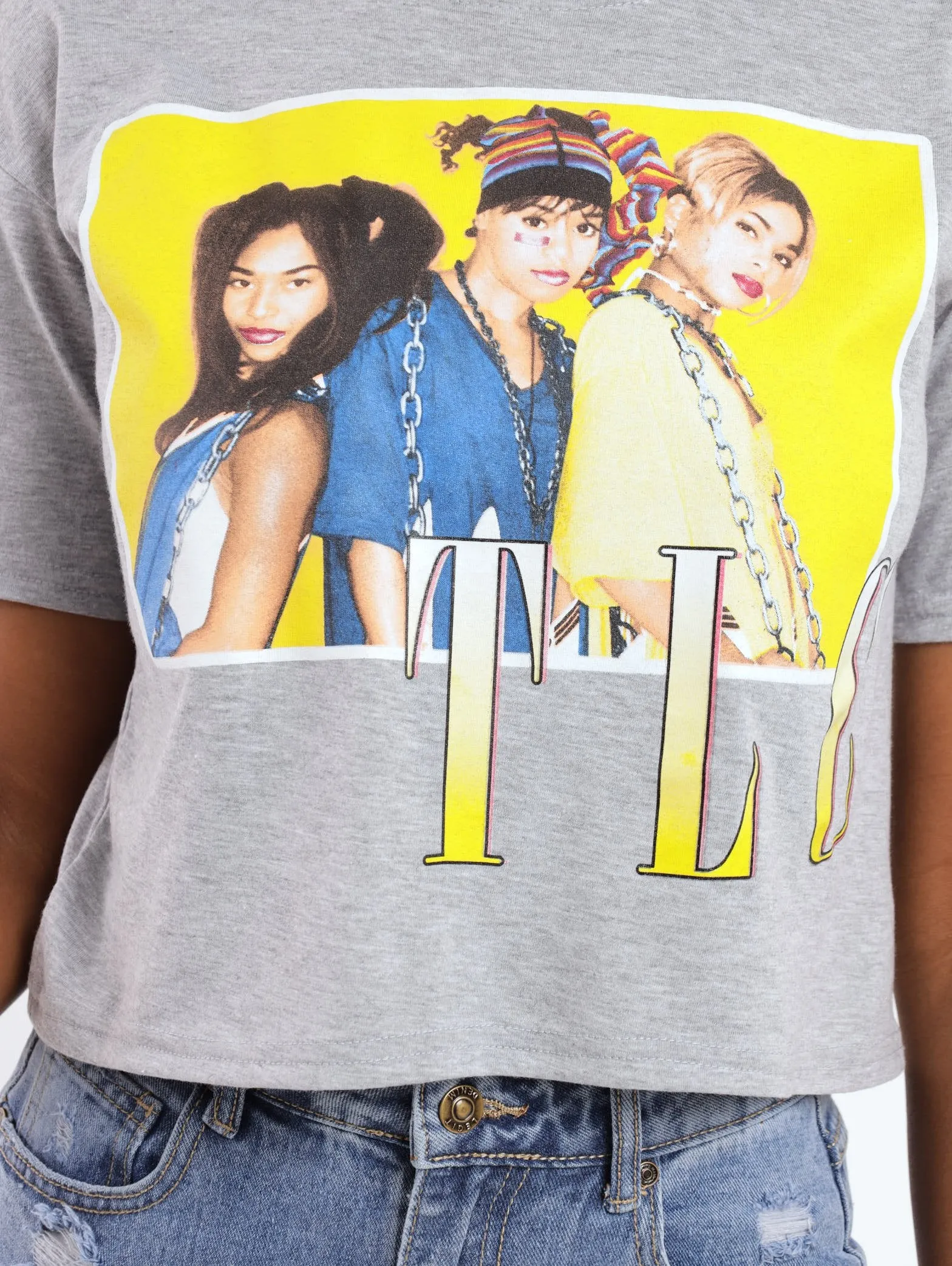 Ladies TLC Boxy Tee - Grey Melange