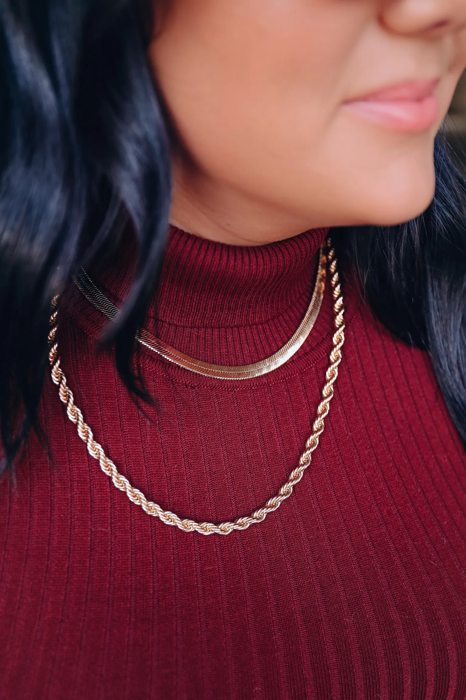 Laia Layered Chain Necklace - Gold