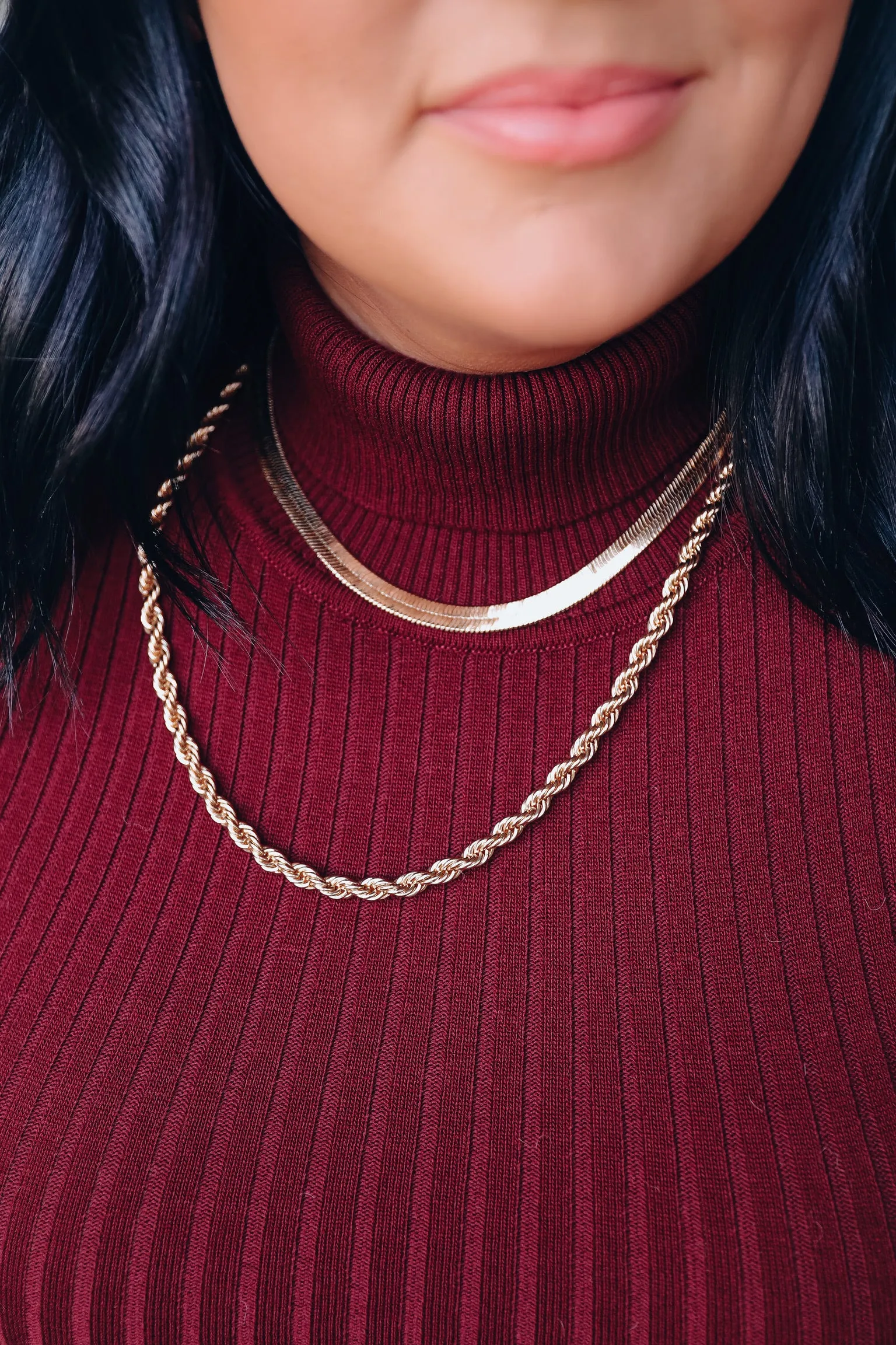 Laia Layered Chain Necklace - Gold