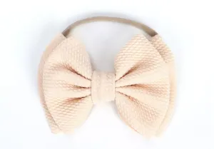 Layered Bow Headband | Nude