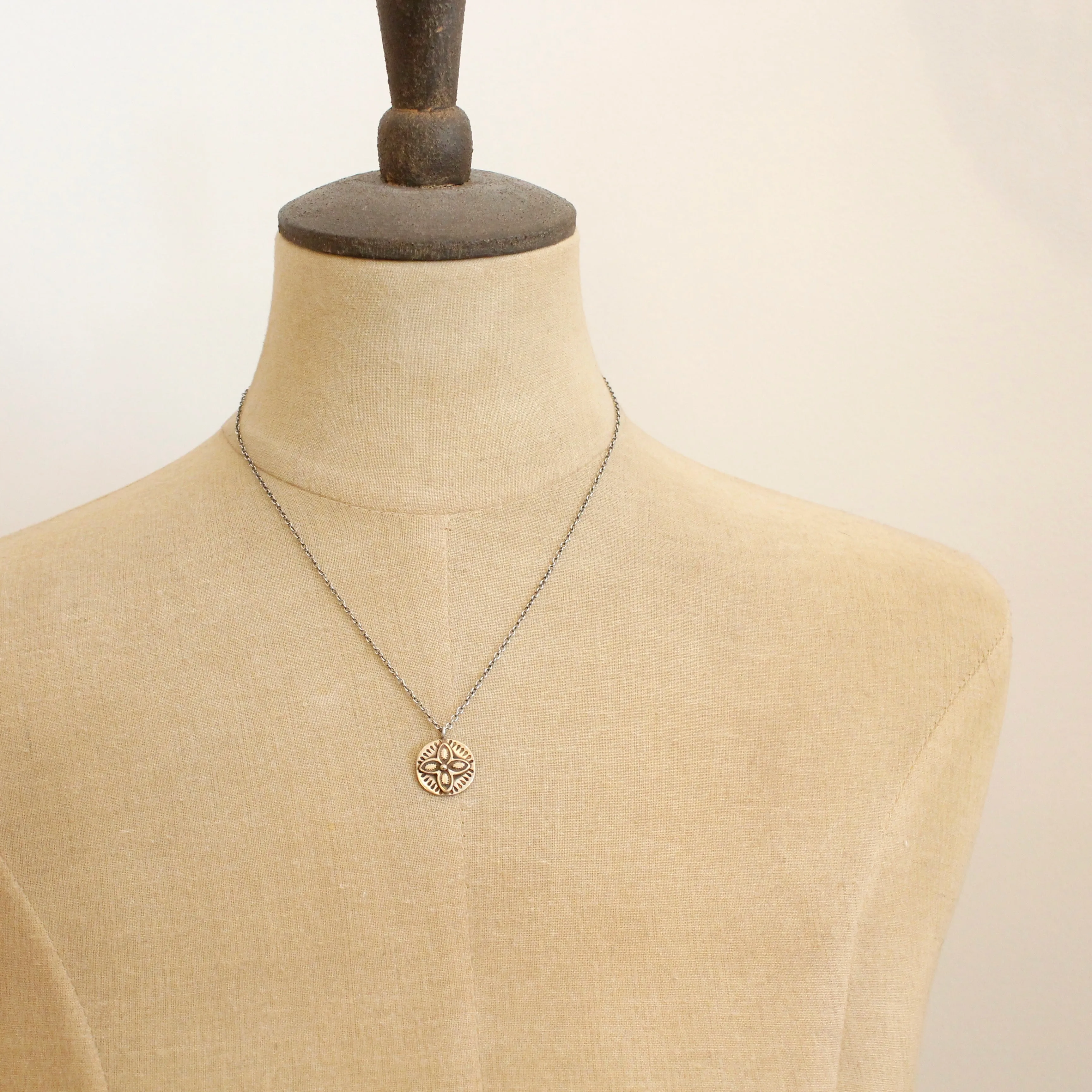 Layered Bronze Wanderer Coin Necklace